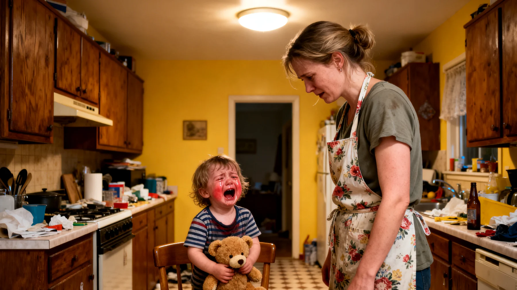Moeder heeft moeite met het effectief begeleiden en reguleren van intense emoties (huilen, woede, angst, vrees) bij haar jonge kinderen"